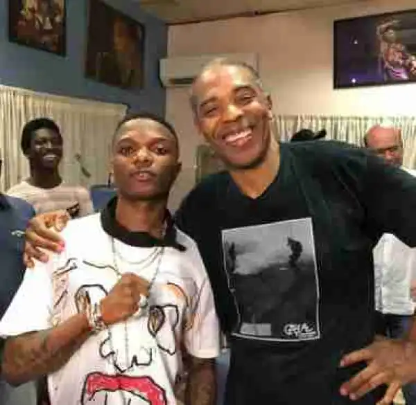 Singer Wizkid Strikes Pose With Femi Kuti